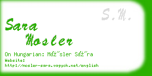 sara mosler business card
